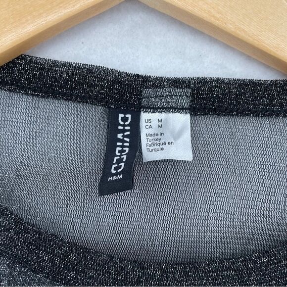 -H&M Divided Women’s Sheer Long Sleeve Tops M/L - Picture 10 of 10